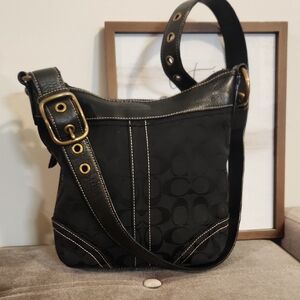 Coach Signature Canvas/Leather Crossbody